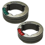 Feed Roll ø37mm Twin, Quick Change, for hard wire ø 0.6+1.0 VT, green + red